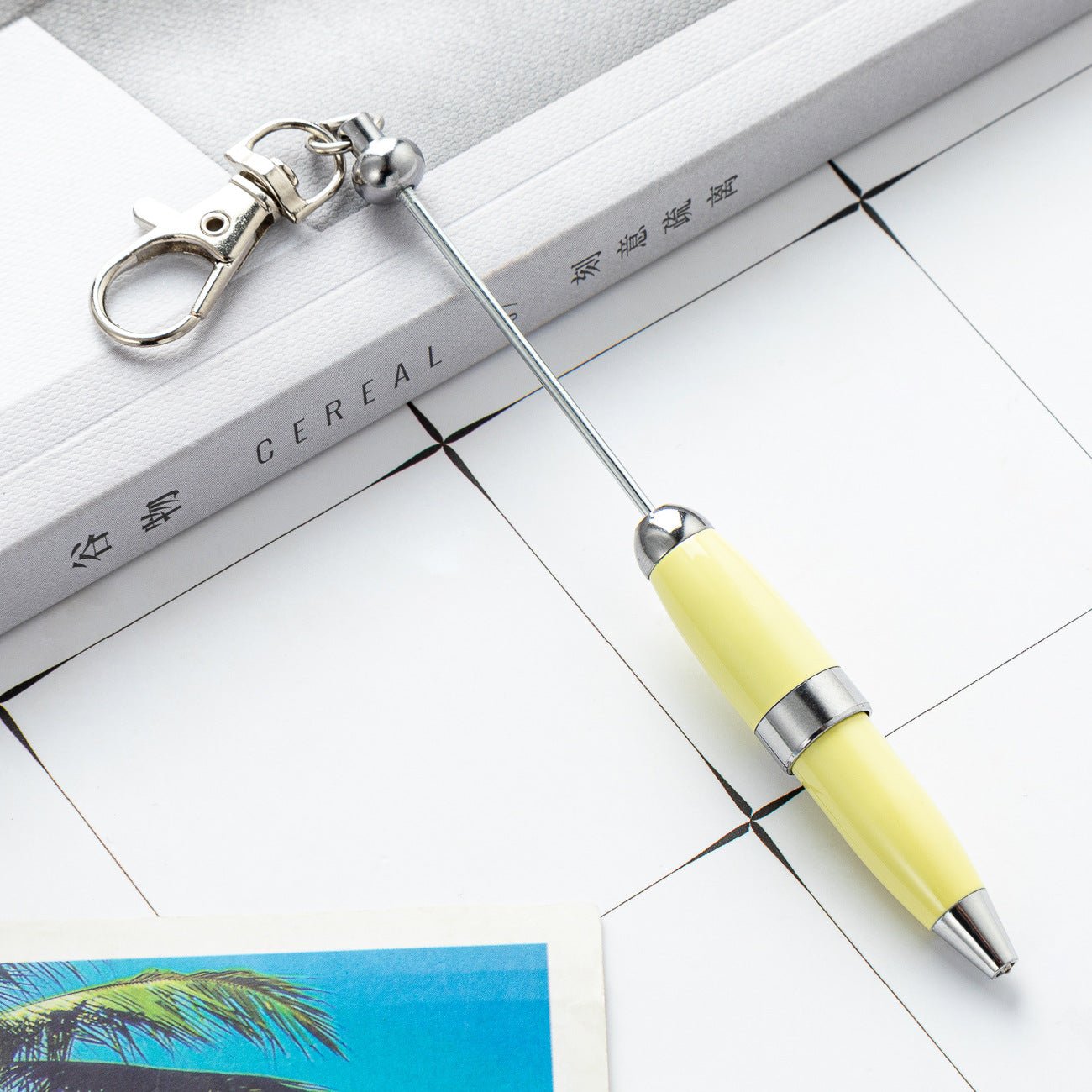 Wholesale 11.9cm Beadable Pens Portable Mini Pen Metal Pen DIY Keychain Bar